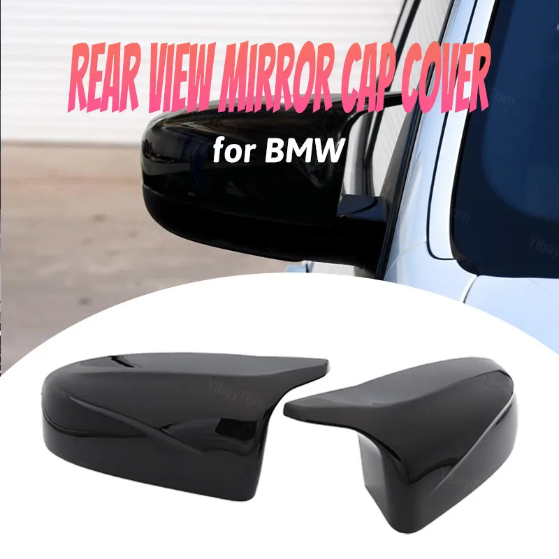 

M Style Black 2pcs Rearview Mirror Cover Caps Replacement Side Mirror Covers for BMW X5 E70 X6 E71 2008 2009 2010 2011 2012 2013