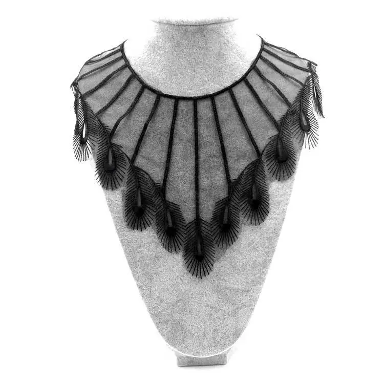 Вышивка шеи воротник diy Ложные воротнички Водорастворимая москитная сетка