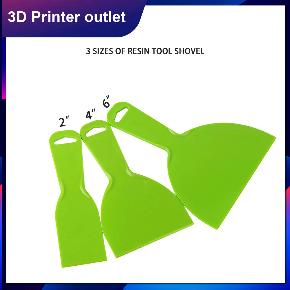 3D принтер DLP SLA 3 шт. инструмент для удаления смолы лопата лопатка 2/4/6 дюйма