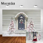 Mocsicka Рождественский фон для фотосъемки зимняя белоснежная стена фон для фотосъемки новорожденных детей Фотостудия