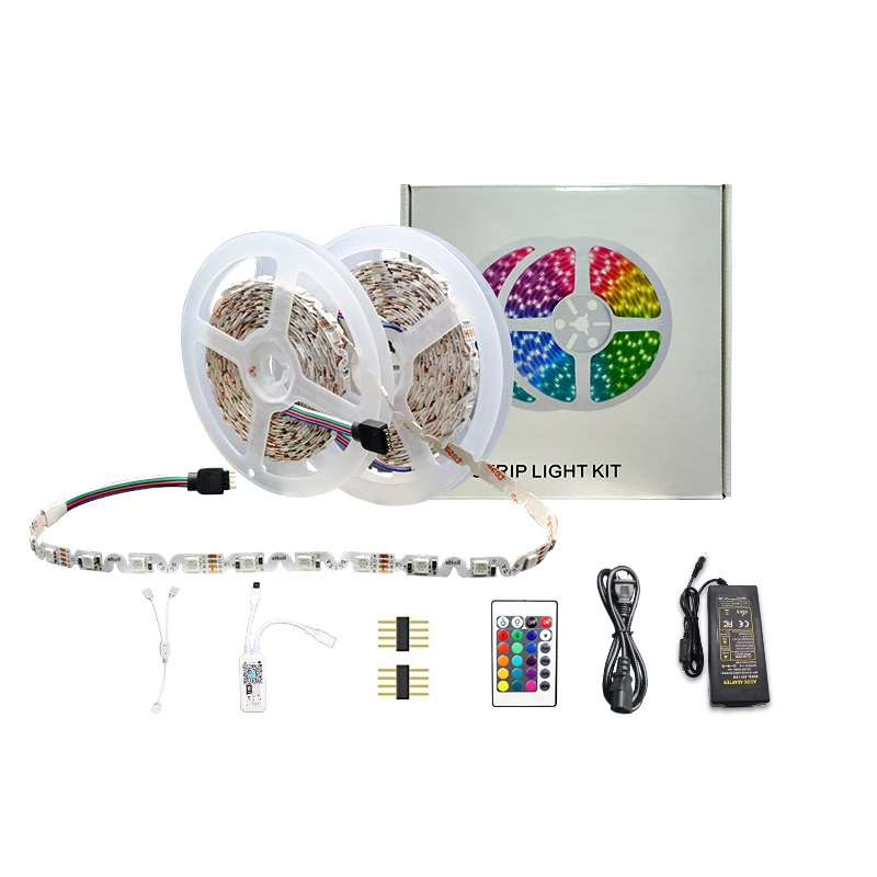 Светодиодная ленсветильник S образной формы 5050 RGB длиной 10 м гибкая светодиодная