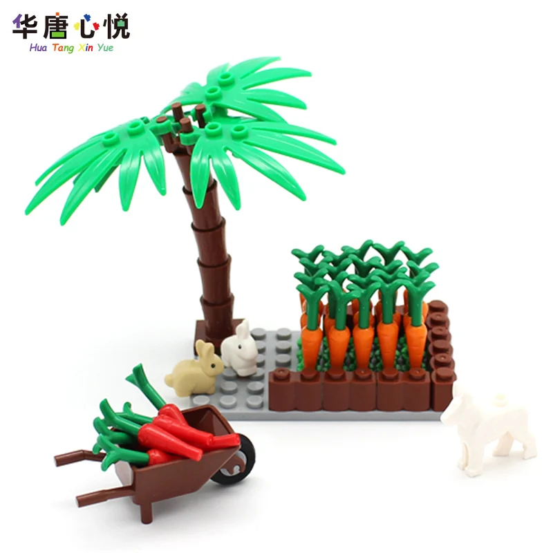 

Город МОС Кролик Собака тележка Репка сад Комбинированная Модель игрушки для детей развивающие строительные блоки Совместимые подарки гор...