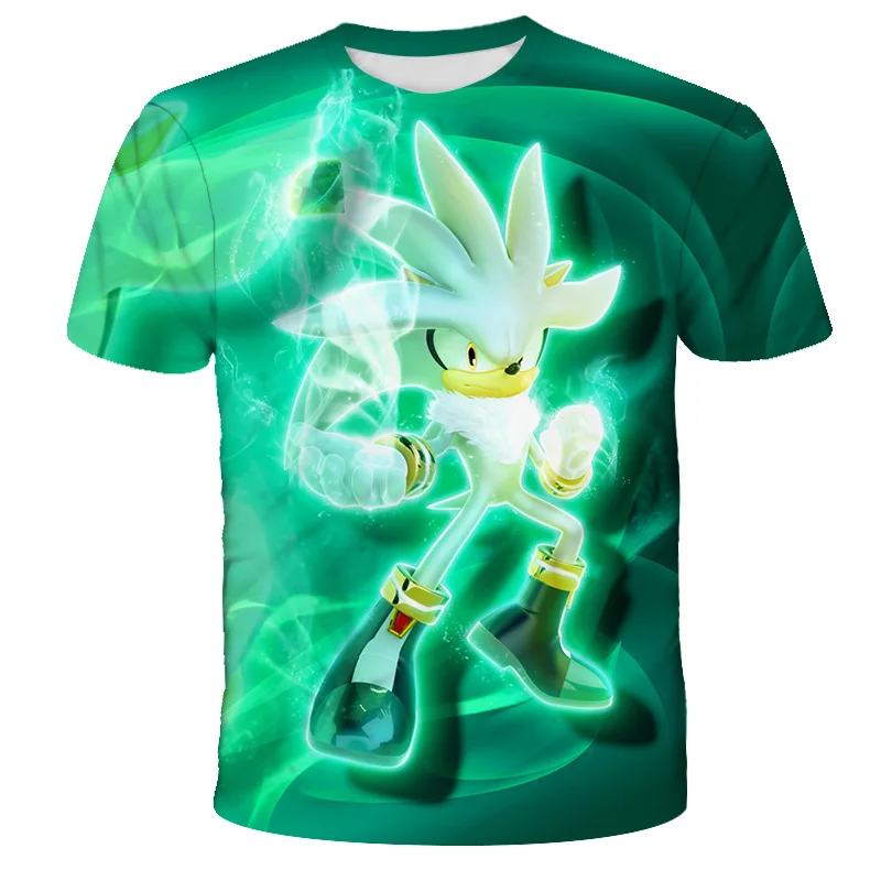 

Kids Sonic 3D New Fashion T-shirts Casual Short Sleeve Shirt Boys Girls Clothes Cartoon Style Sweatshirt Tops 4T-14T Kids Clothe