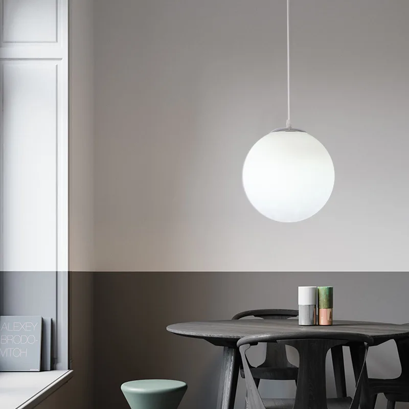 

nordic led glass ball luminaria pendente nordic light hanging lights industrial lamp modern chandelier dining rooom bedroom