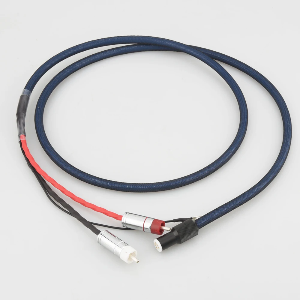

Audiocrast OFC Silver Plated With shielding RCA 5 pin DIN XLR U spade plug Audio Phono Tonearm Cable with Ground Wire