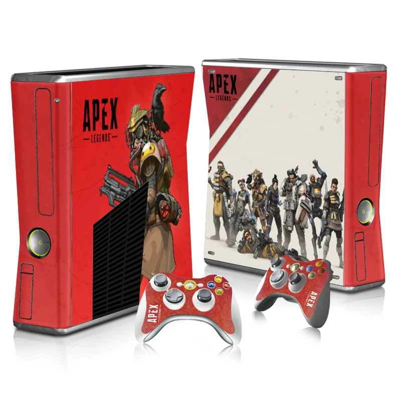 Виниловый фон для Стикеры Xbox 360 Slim консоли + 2 контроллера крышка Комплект