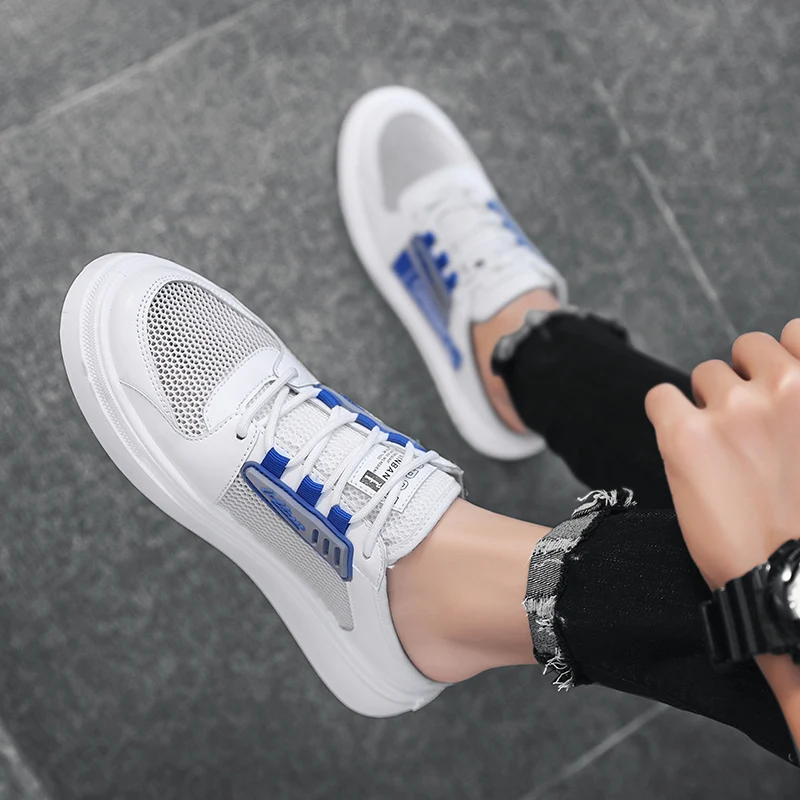 

CRLAYDK Mesh Casual Slip on Sneakers Men Breathable Summer Outdoor Walking Loafers Sport Trend Fashion Shoes Mocasines Hombre