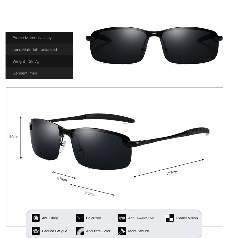 

High-end Pilot Oval Driver Sun Glasses Polarized Mirror Sunglasses Custom Made Myopia Minus Prescription Lens -1 to -6