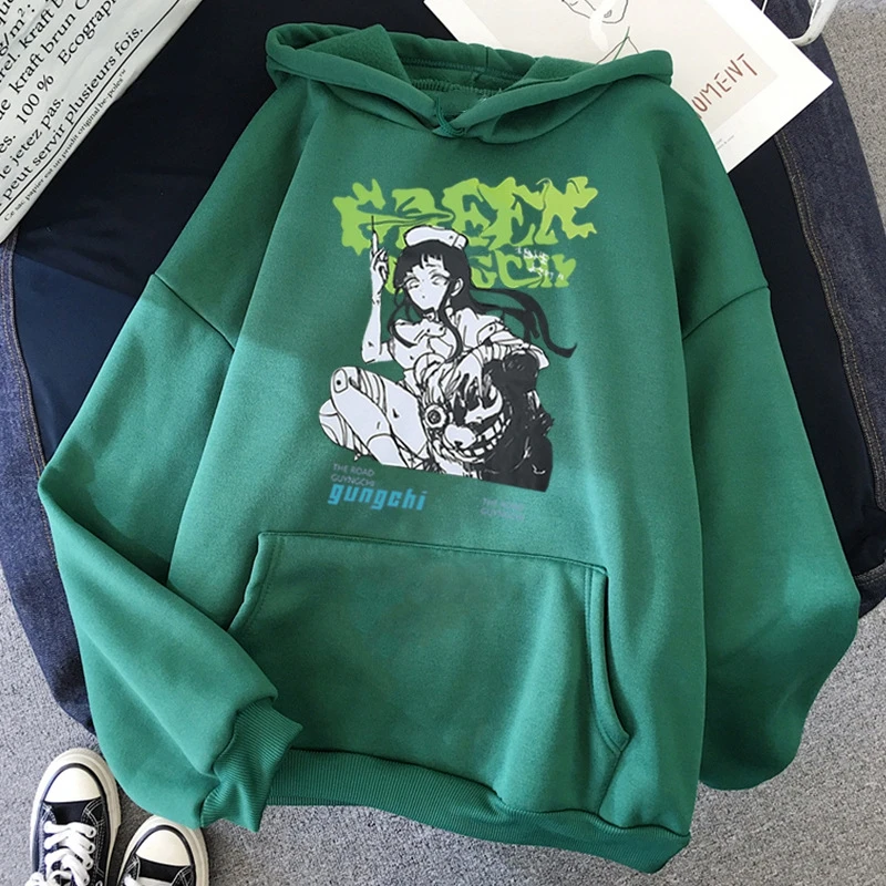 

2021 kpop ulzzang Hoodies Women or Man Two-dimensional printing Sweatshirts Pullovers Big size Funny Harajuku Hooded Loose Top