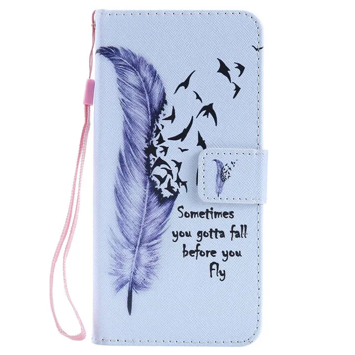 Feather Флип кожаный чехол для Funda huawei mate 20X10 Pro P Smart Plus Nova 3 3i Enjoy 7S 9Plus P8 P9 Lite чехол-кошелек P06F - Цвет: Feather