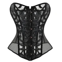 sexy lace corsets tops women hollow out waist trainers gothic gorset fish boned slimming cincher korsett outwear corselet korse