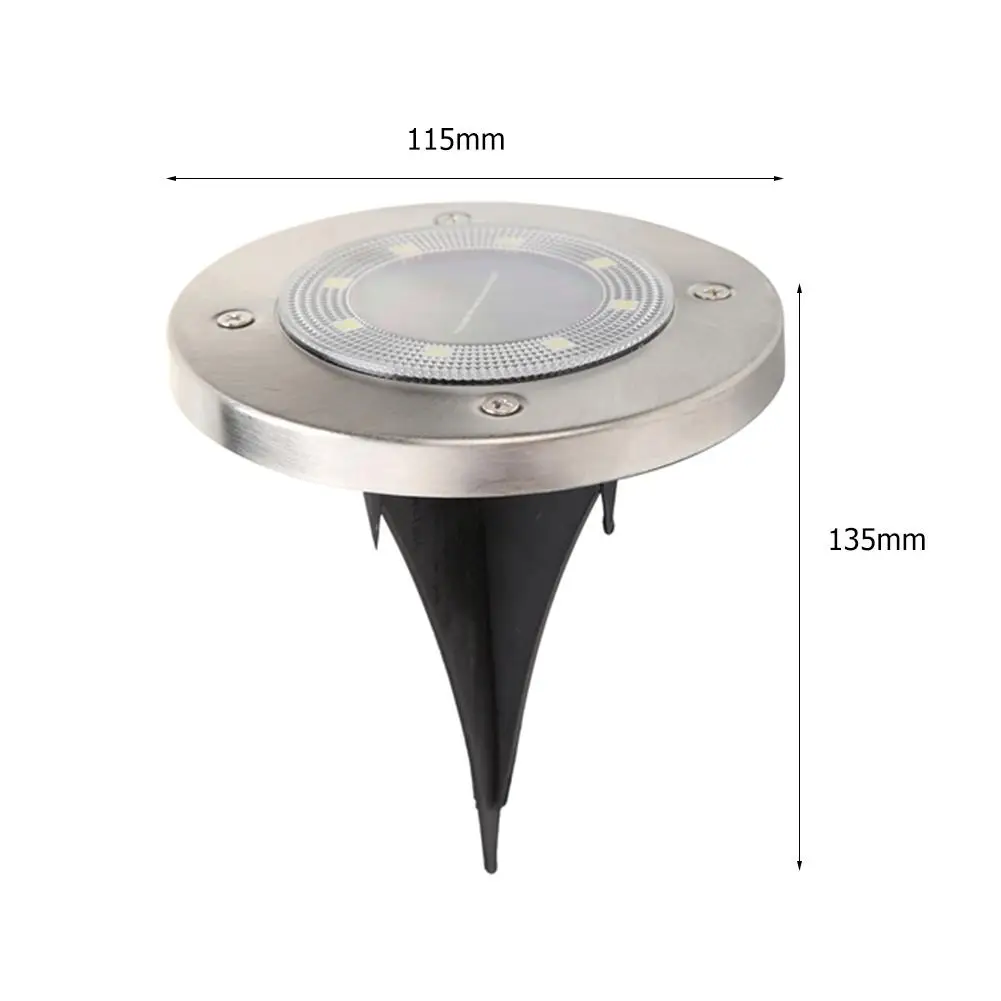 

4pcs 8LED Creative Outdoor Solar Energy Power Yard Ground Light Waterproof Lawn Path Landscape Dust-proof Buried Lamp