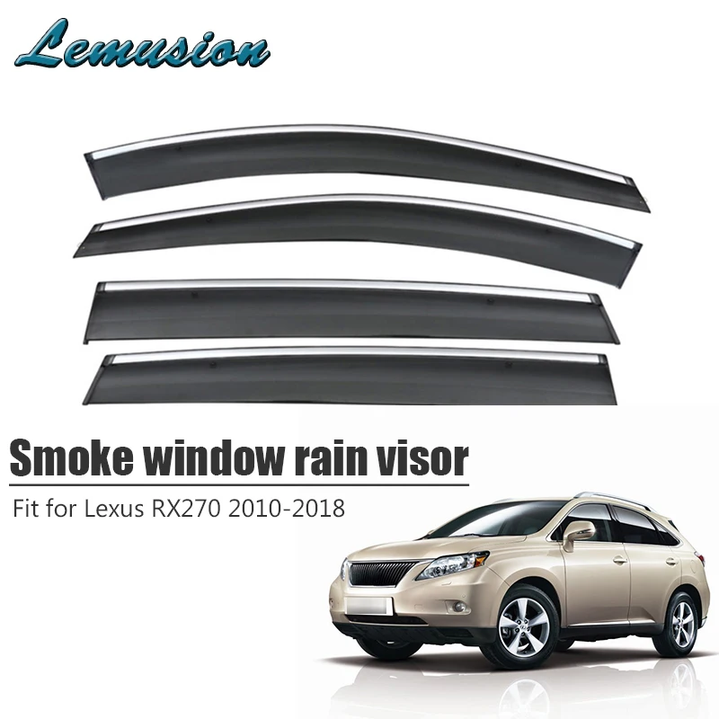 High Quality 4pcs Smoke Window Rain Visor For Lexus RX270/RX350 2010 2011 2012 2013 2014 2015 2016 2017 ABS Car Accessories | Автомобили и