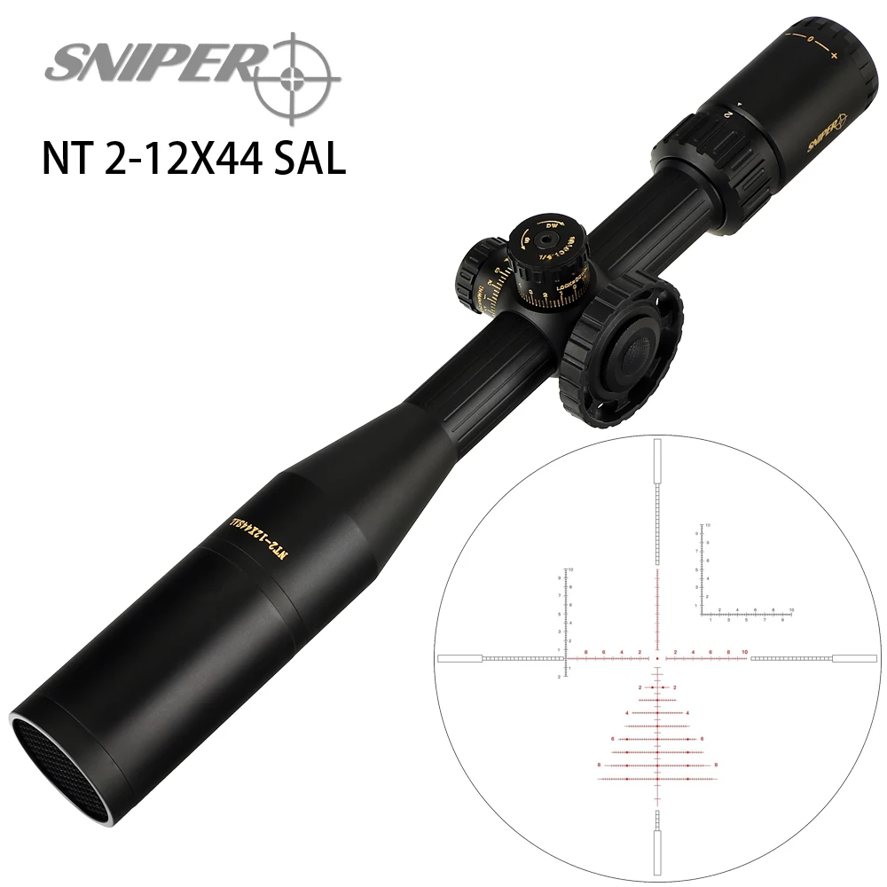 Оптический прицел для охотничьей винтовки SNIPER NT 2-12X44 SAL с регулировкой параллакса