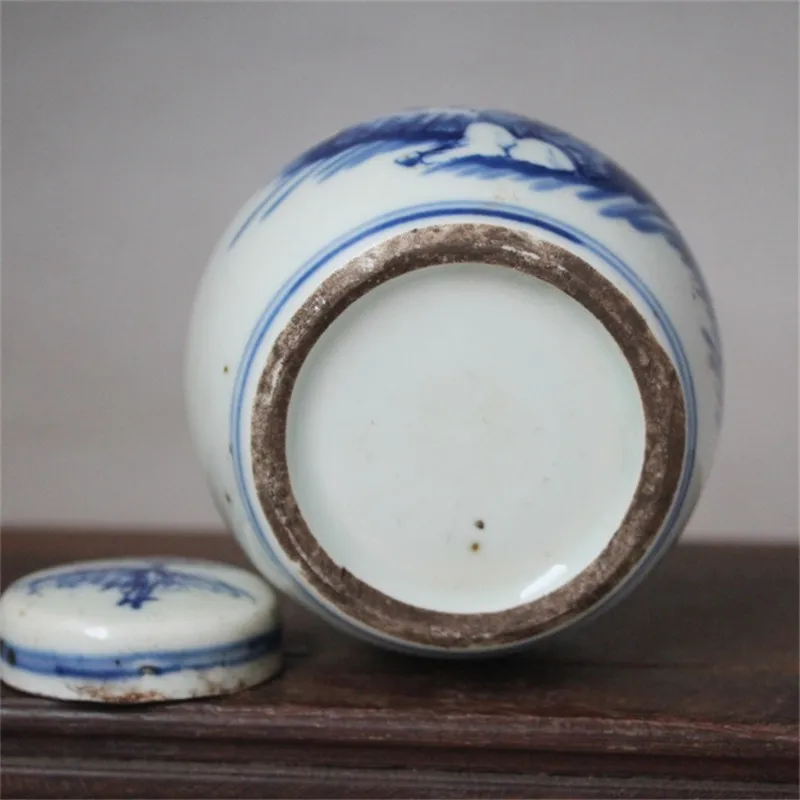 Сине-белый фарфор консервированный античный украшения. | Дом и сад