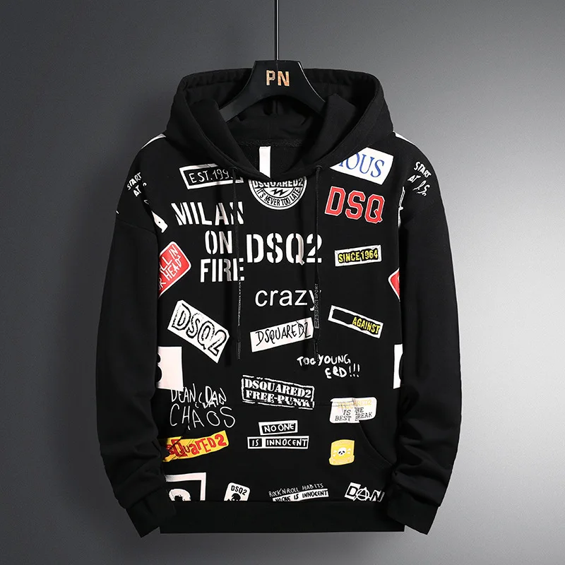 

Мужская толстовка в стиле хип-хоп, черная, белая, желтая Повседневная Свободная спортивная одежда, топы, весна-осень, пальто с капюшоном, 2019