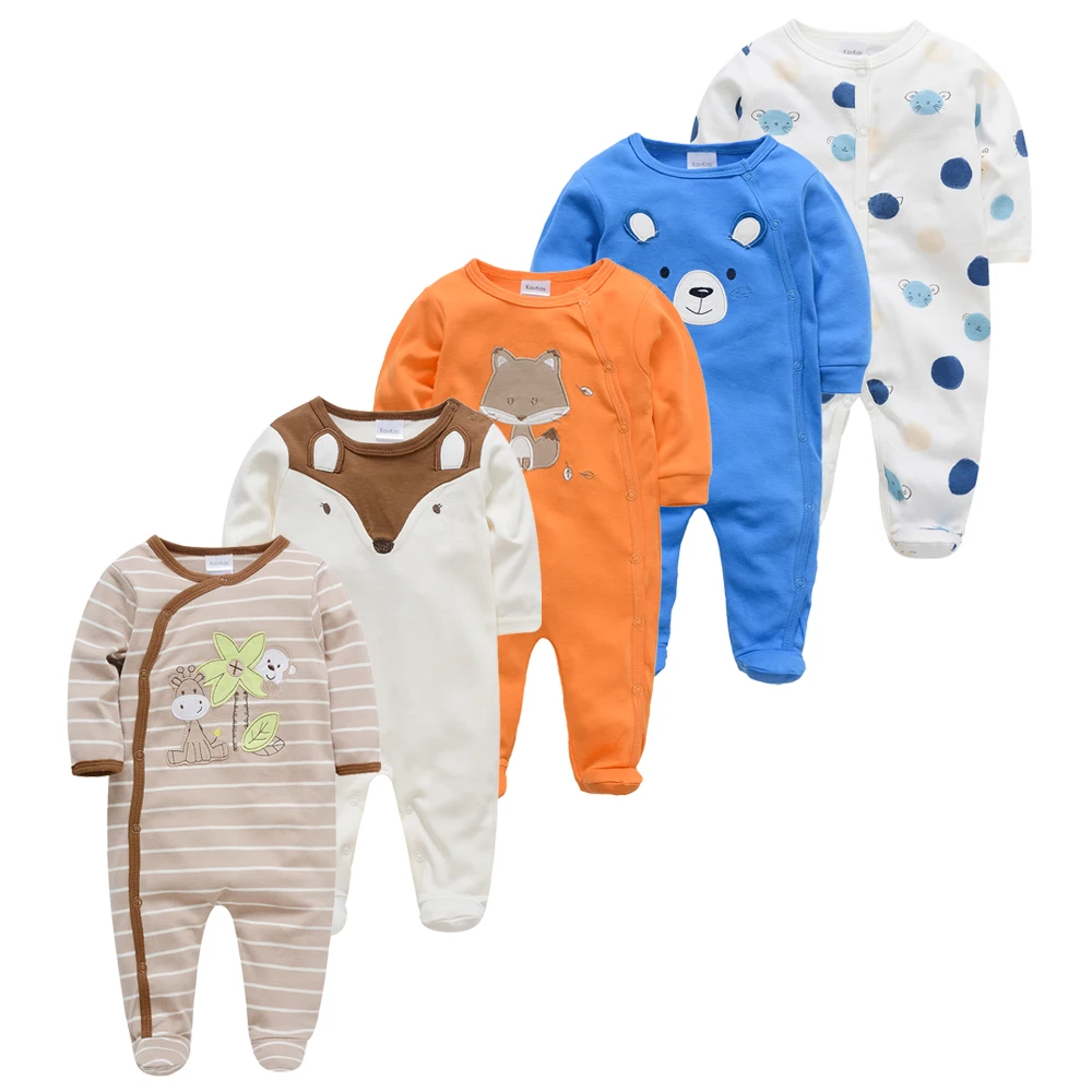 Baby Pyjamas 5pcs Sleepers Newborn Girl Boy Pijamas bebe fille Cotton Breathable Soft ropa Pjiamas |