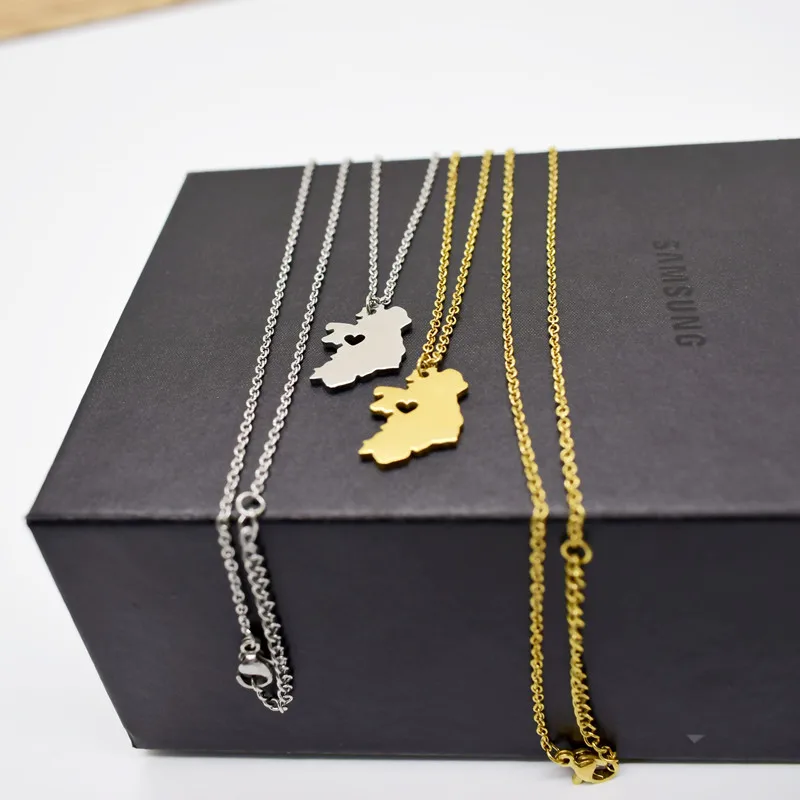 Ожерелье с подвеской в виде карты страны из Европы и Америки украшения