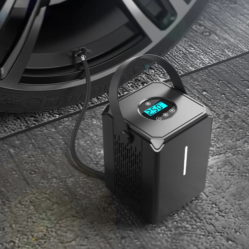 

Rechargerable Car Air Compressor Pump Wireless Car Tire Inflator Handle 120PSI Portable for 12V Car Motorcycles Bicycles