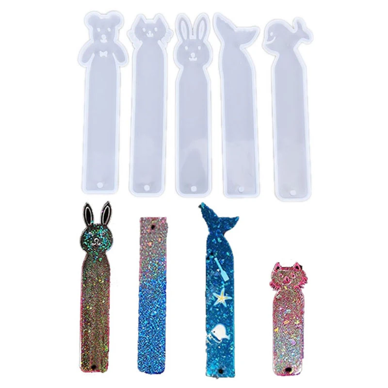 

Resin Bookmark Mould Rectangle Animal Silicone Mold DIY Making Epoxy Jewelry