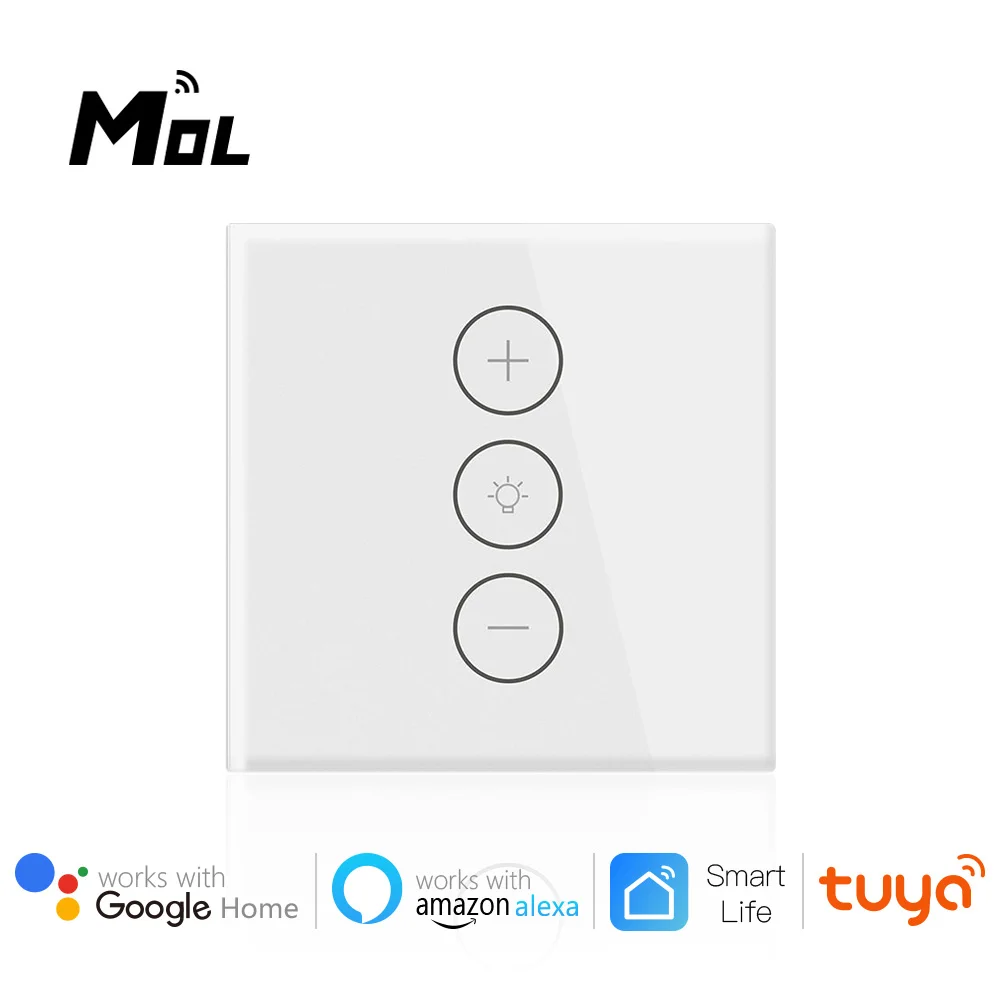

Умный дом Tuya Smart Life, Wi-Fi сенсорный переключатель с регулировкой ярсветильник, приложение для ЕС, беспроводной Таймер, дистанционное управлен...