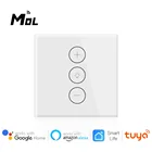 Умный дом Tuya Smart Life, Wi-Fi сенсорный переключатель с регулировкой ярсветильник, приложение для ЕС, беспроводной Таймер, дистанционное управление с Alexa Google Home, 220 В, 110 В