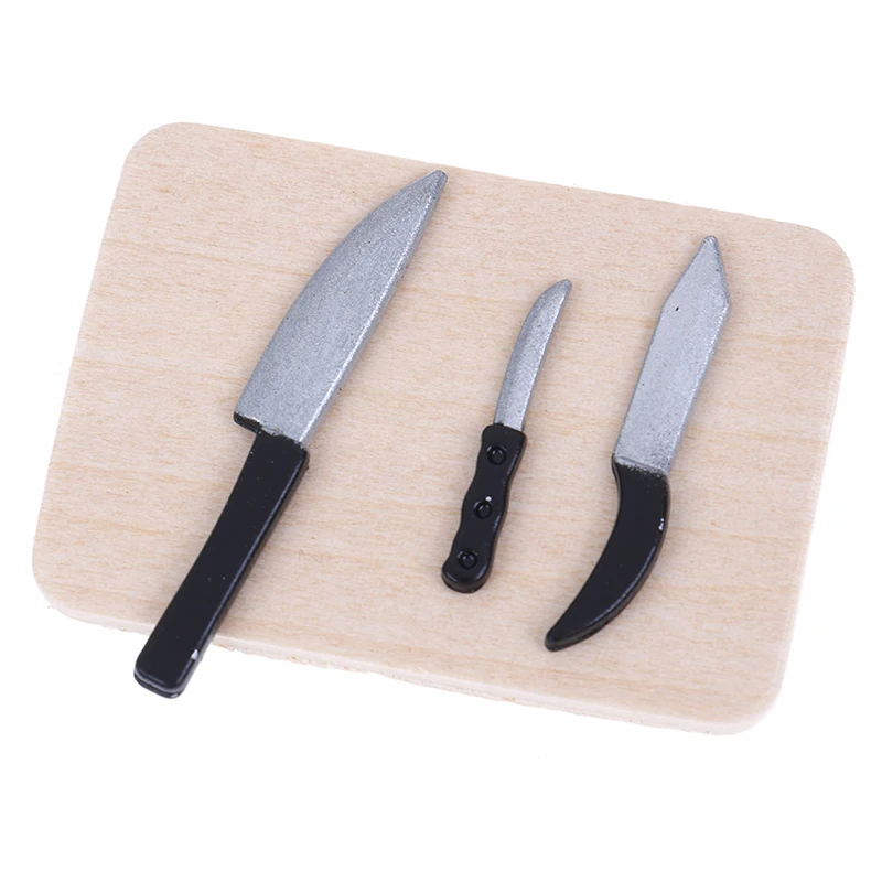 

Microwave Food Bread Cooking Board Knife Chopping Block 1: 12 1:6 Scale Miniature For Doll House Pretend Play Kitchen Toy