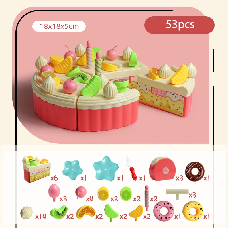 

Kitchen Utensils Sets Pretend Cookware Toy Food Miniature Pan Pots kitchen Kids Cooking Cake Play Cutting Toys for Children