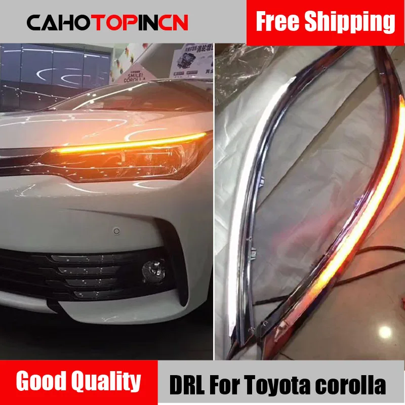 Для Защитные чехлы для сидений сшитые специально Toyota corolla 2014 2019 светодиодный DRL