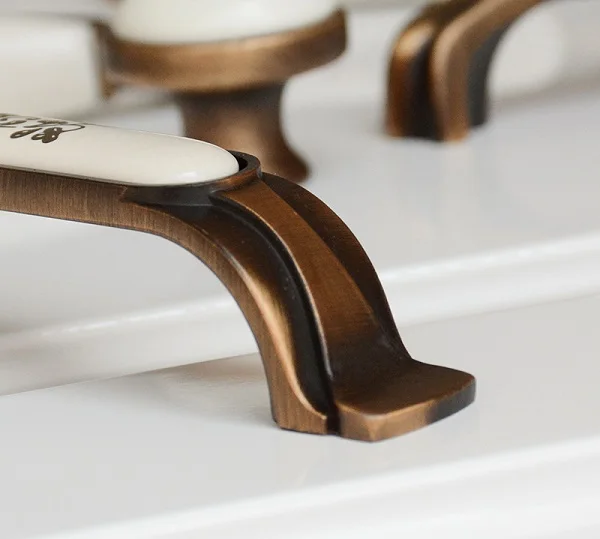 1 шт. европейская винтажная керамическая ручка для шкафа и ручек дверный шкаф