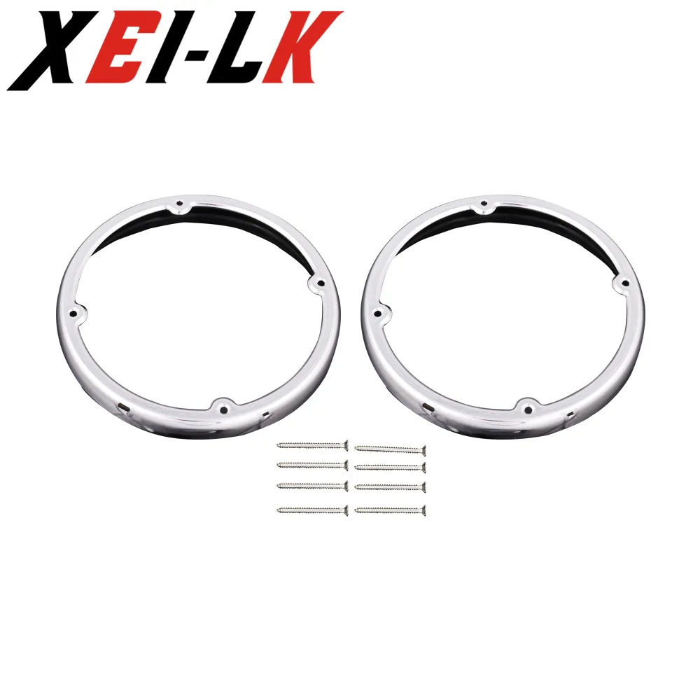 

Chrome Speaker Trim For Harley Touring FLT FLHT FLHRC Road King Street Electra Glide Lower Vented Fairings New
