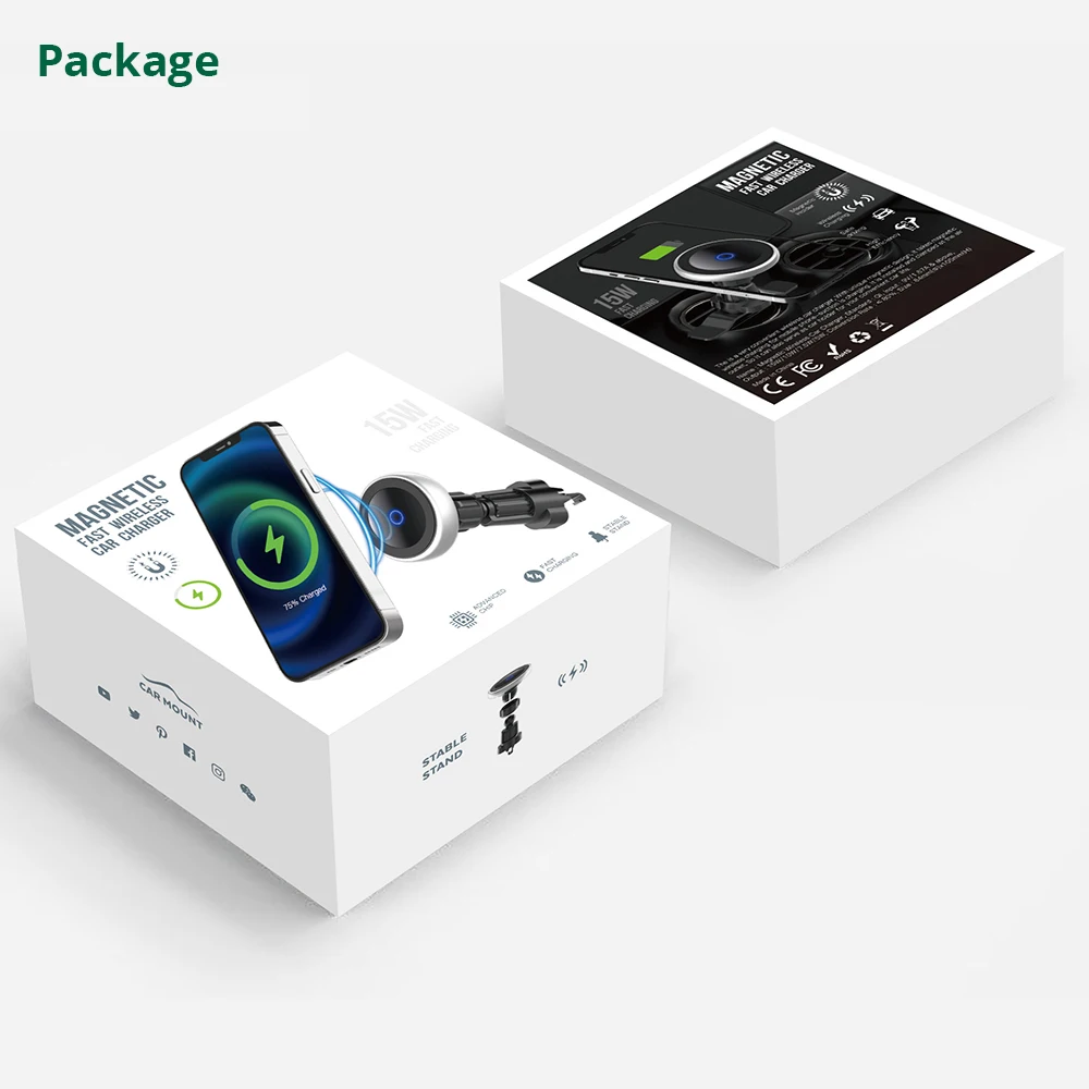 bonola magnetic car wireless charger for iphone 12 13 pro 11 fast wireless charging car phone holder for samsung s21s10note 20 free global shipping