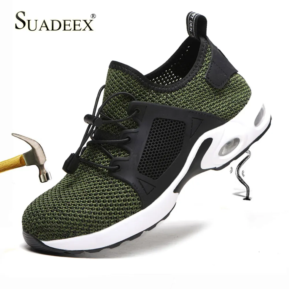 SUADEEX/Рабочая обувь Мужские дышащие рабочие защитные для кроссовок из сетчатого