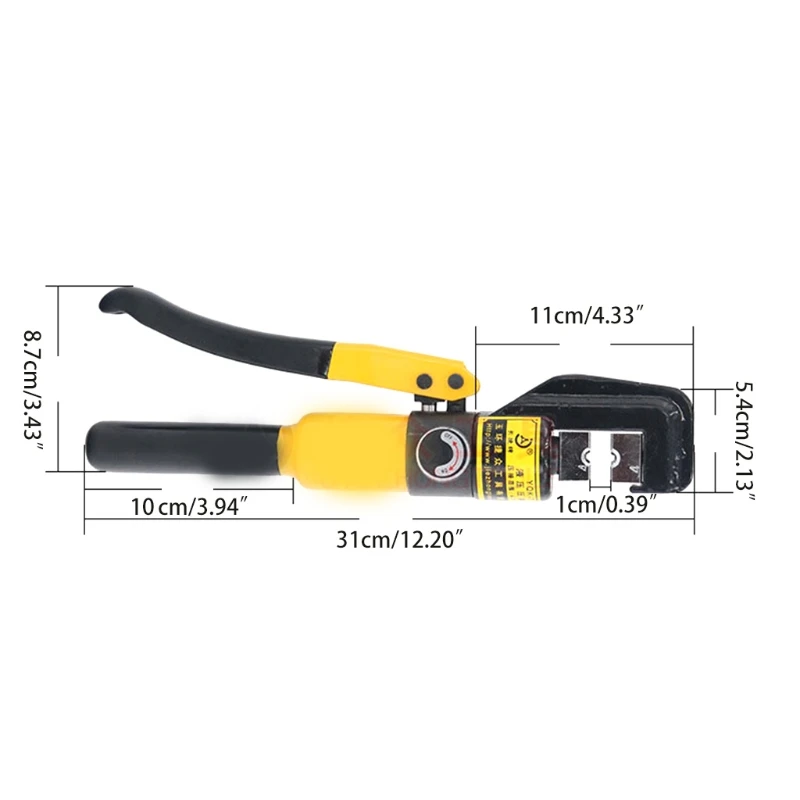 Professional Hydraulic Wire Battery Cable Lug Terminal Crimper Crimping Tool with 9 Pairs of Hexagon Crimping Dies
