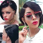 Парик Боб, парики из человеческих волос на сетке спереди, парики средней части T, парик на сетке спереди, прямые бразильские искусственные волосы