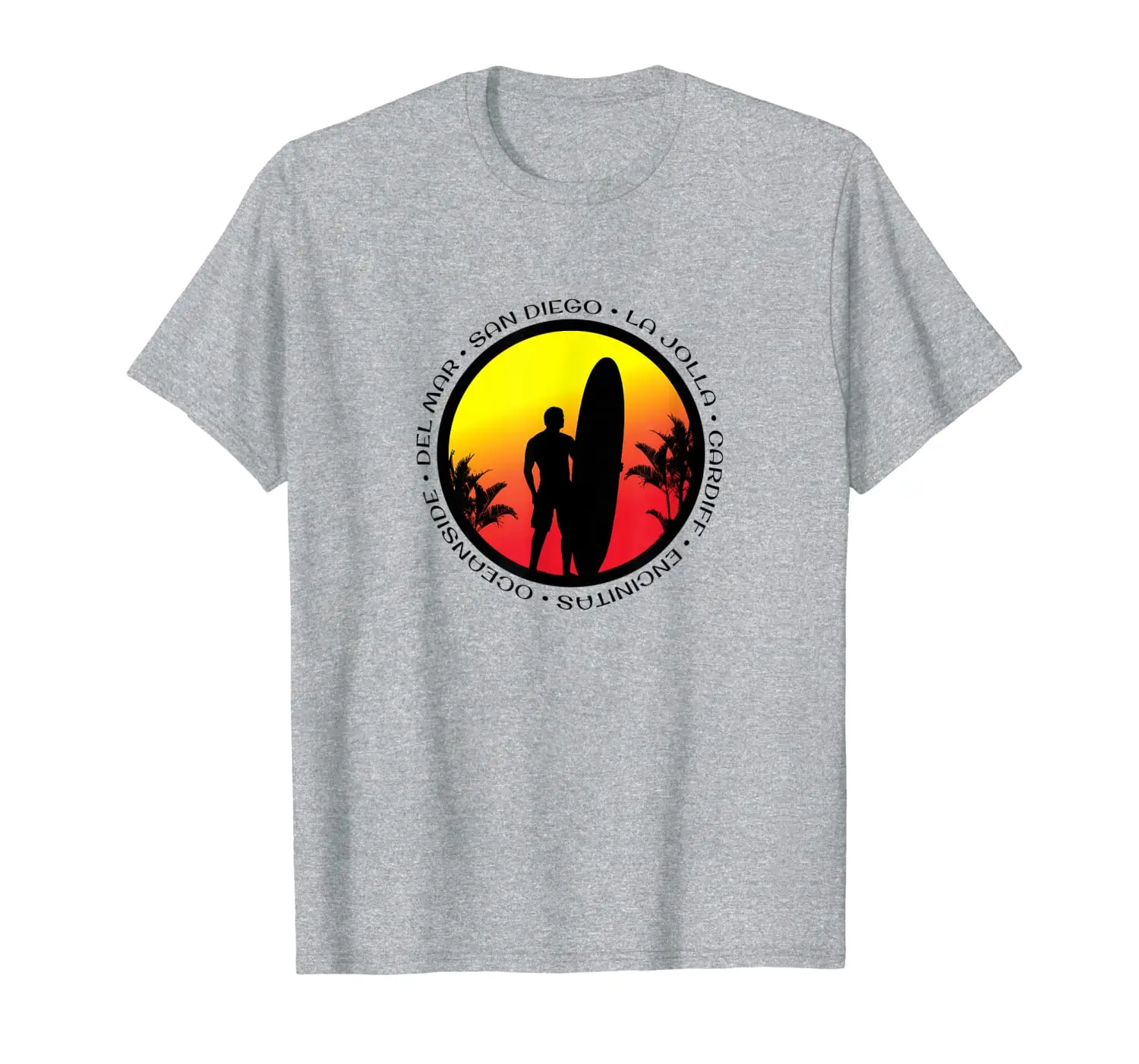 

T Shirt San Diego Surfing Fans Surf Beach Lovers California