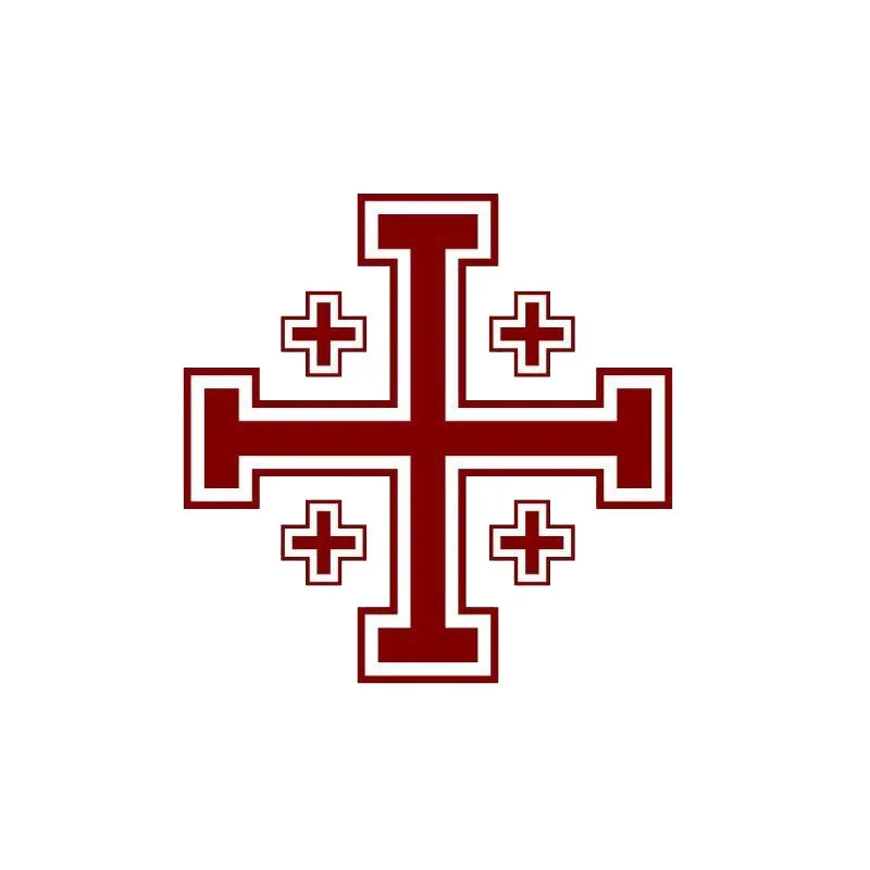 

Creative Jerusalem Cross car sticker personality PVC body rear windshield decoration cars accessories waterproof decal 11*11cm