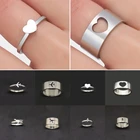 Парные кольца в виде птицы, бабочки, динозавра из нержавеющей стали