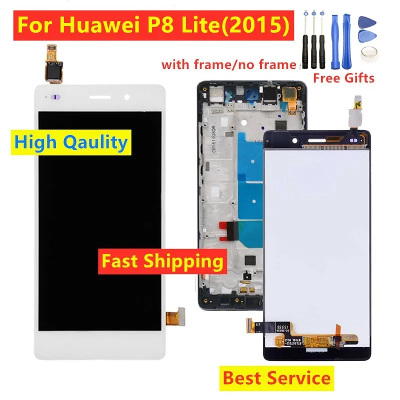 Для HUAWEI P8 Lite ЖК дисплей экран Замена с рамкой для Huawei ALE L04 TL00 CL00 Digiziter сборка|Экраны