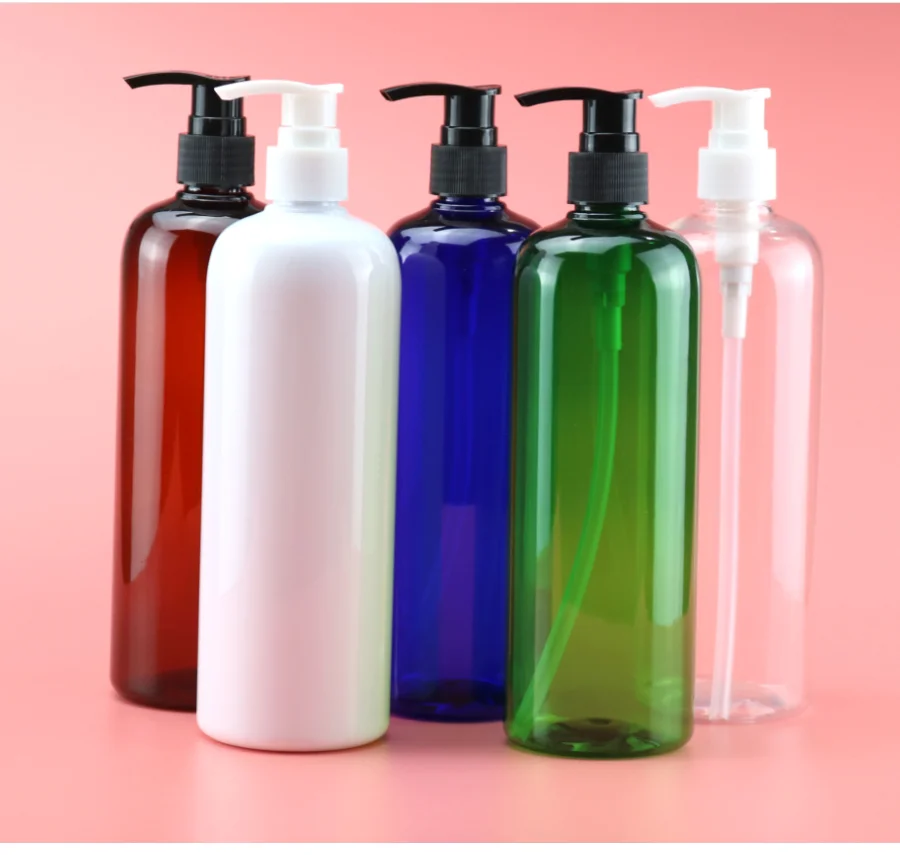 

10pcs/lot 500ml PET Soap Bottle Bathroom Shower Gel Refillable Bottles Shampoo Wash Hair Conditioner Lotions Press Dispenser
