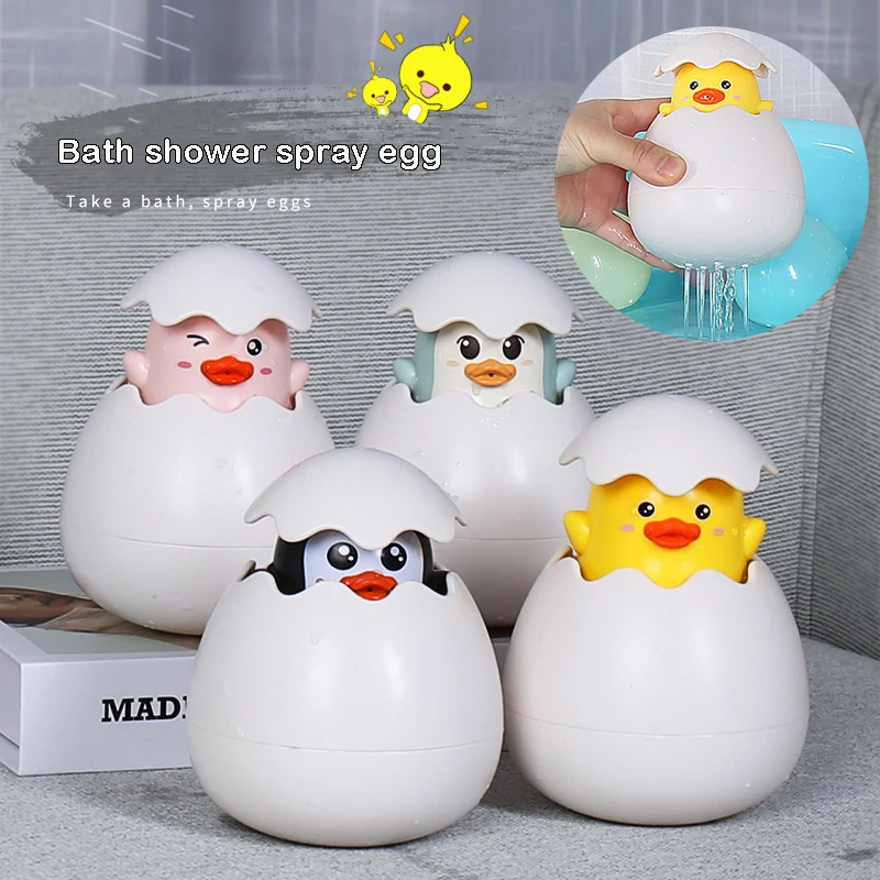 

Baby Bath Toys Bathroom Play Water Spraying Tool Dinosaur Eggs Toys Kids Duck Penguin Eggs Water Toys Early Educational Toy