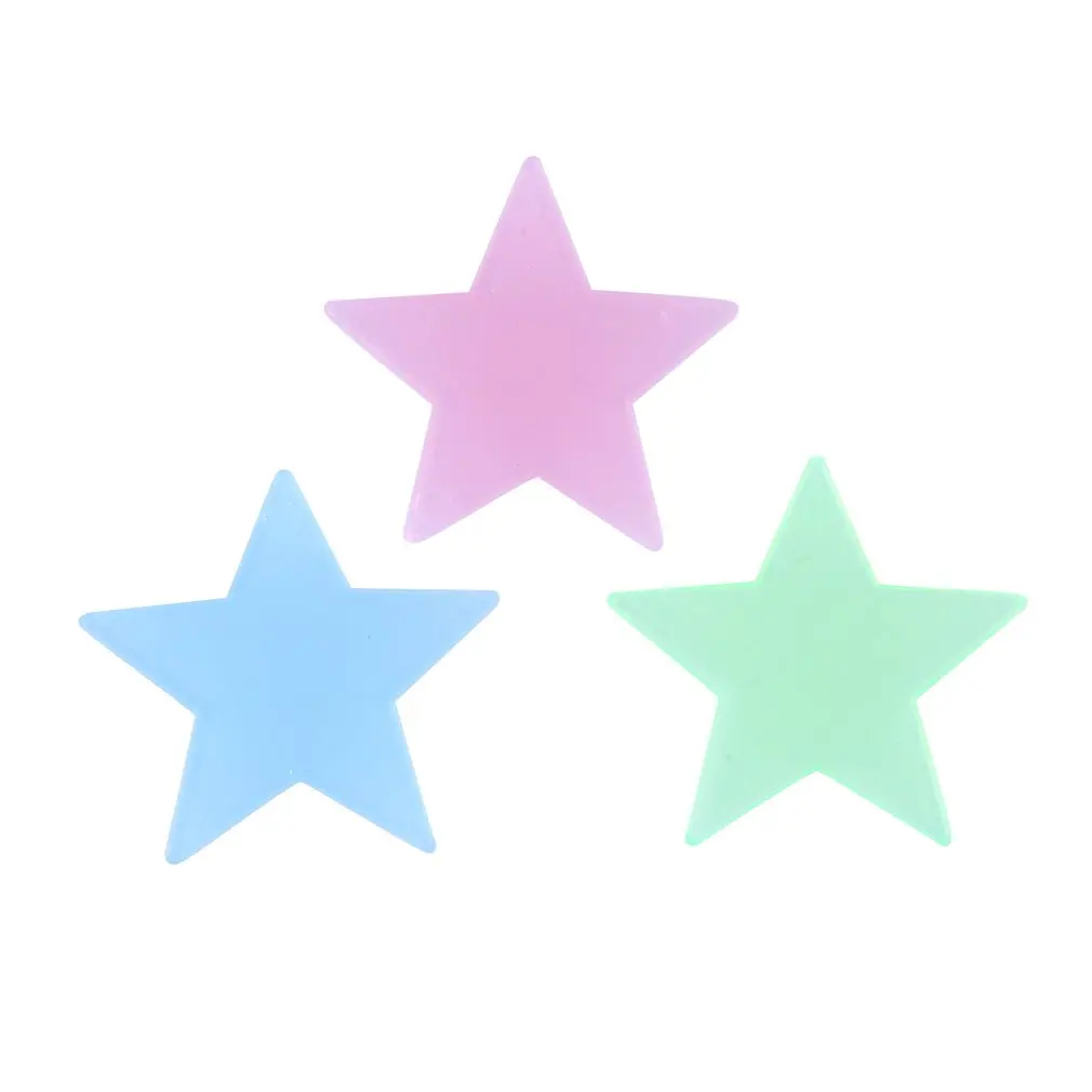 

100Pcs/set 3D Stars Glowing Wall Stickers Luminous Fluorescent Wall Stickers For Kids Baby Room Bedroom Wall Decals Papers