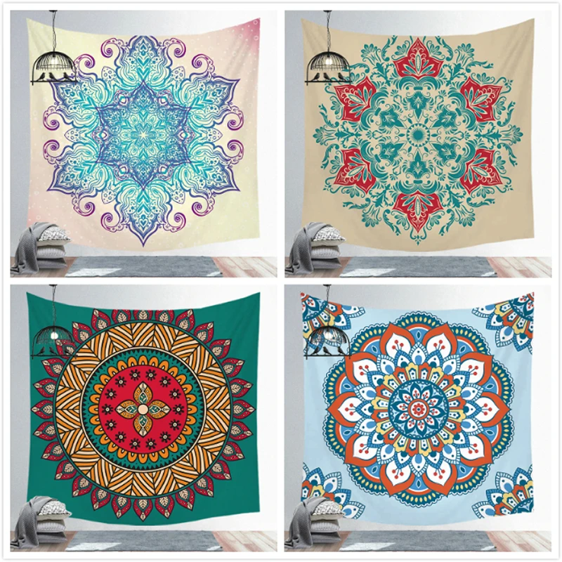 Гобелен домашний декор мандала богемский настенный тканевый фон для гостиной