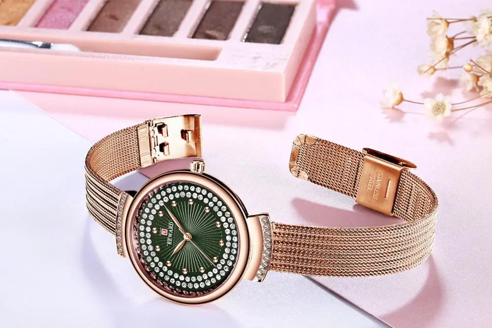 Часы RDWARD женские кварцевые с браслетом из нержавеющей стали | Наручные часы