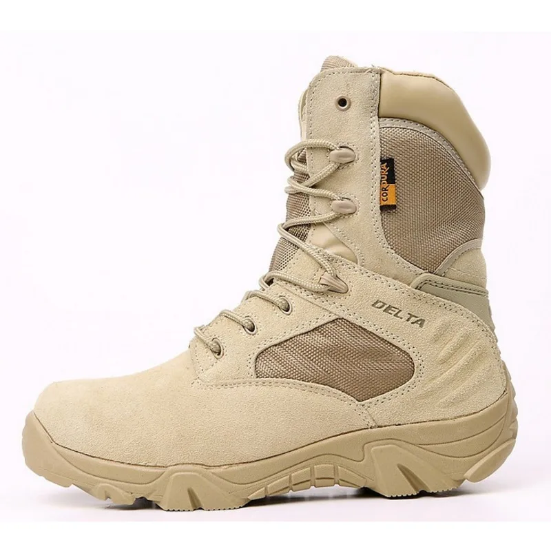 

Men Outdoor Hiking Tactical Boots Leather High Performance Waterproof Military Boots Breathable Non-slip Hiking Meal Sneakers