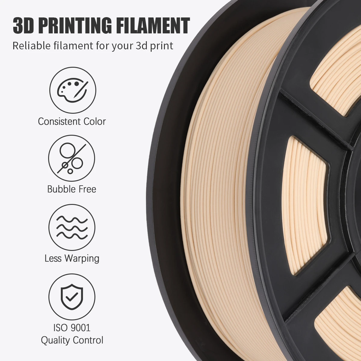 AW 3D PLA Wood Filament 1kg 1.75mm Diameter Tolerance 0.02mm 2.2LBS Wood Texture No Bubble Eco-friendly FDM 3D Printer Material