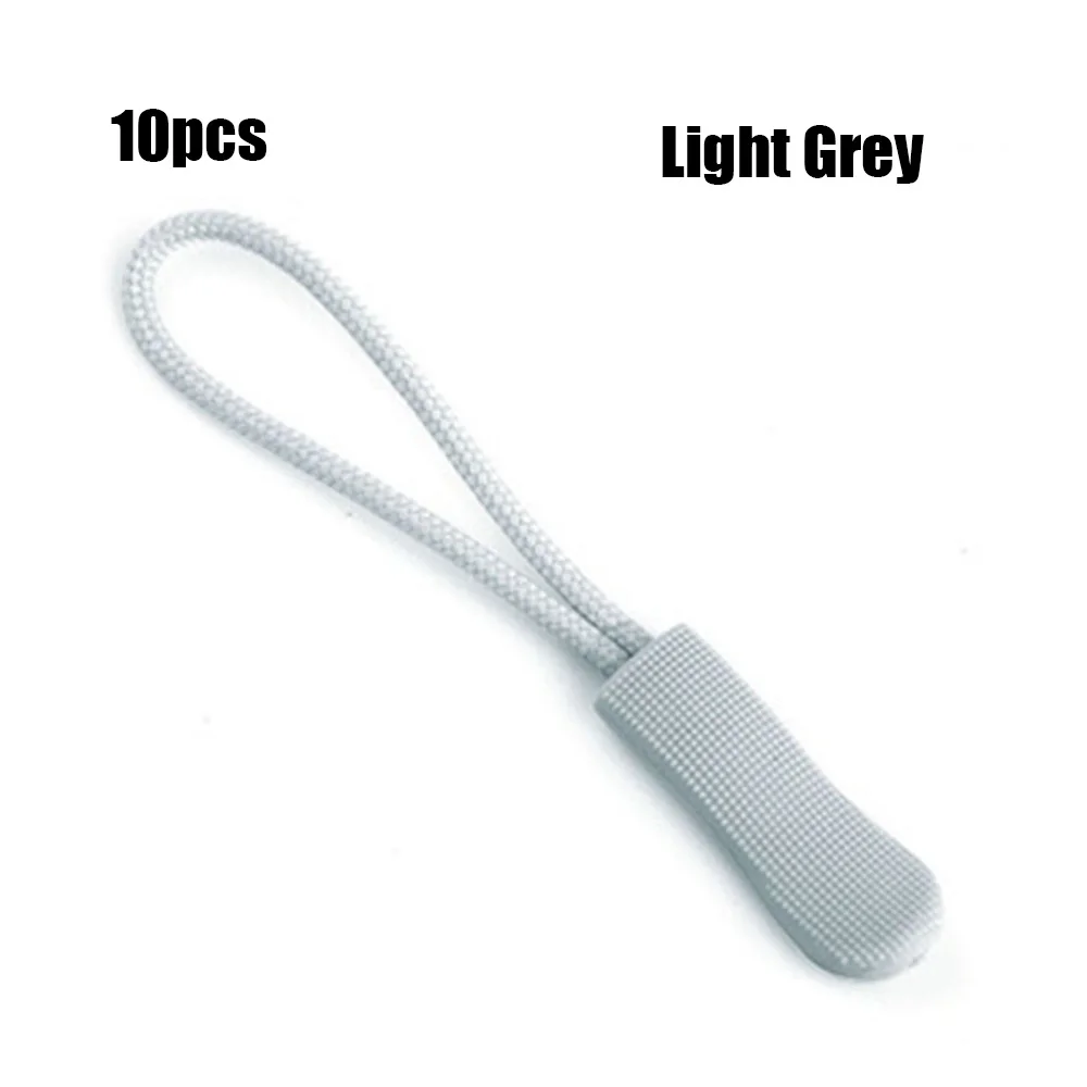 Light Grey 10 шт. фиксатор для троса на молнии, сменный зажим, инструмент для путешествий, чемодан, рюкзак для палатки - Цвет: Light Grey