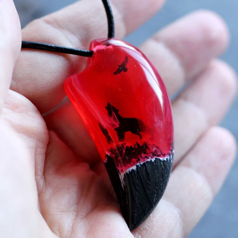 цепь чокер на шею цепочка женская Модное ожерелье с волком подвеской в виде Луны