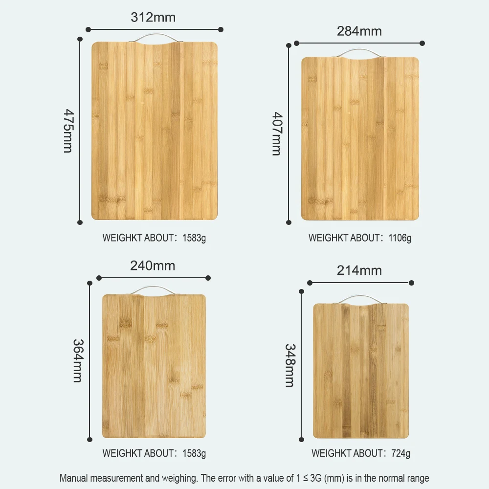 Бамбуковая разделочная доска безопасная прочная деревянная кухонная полезные