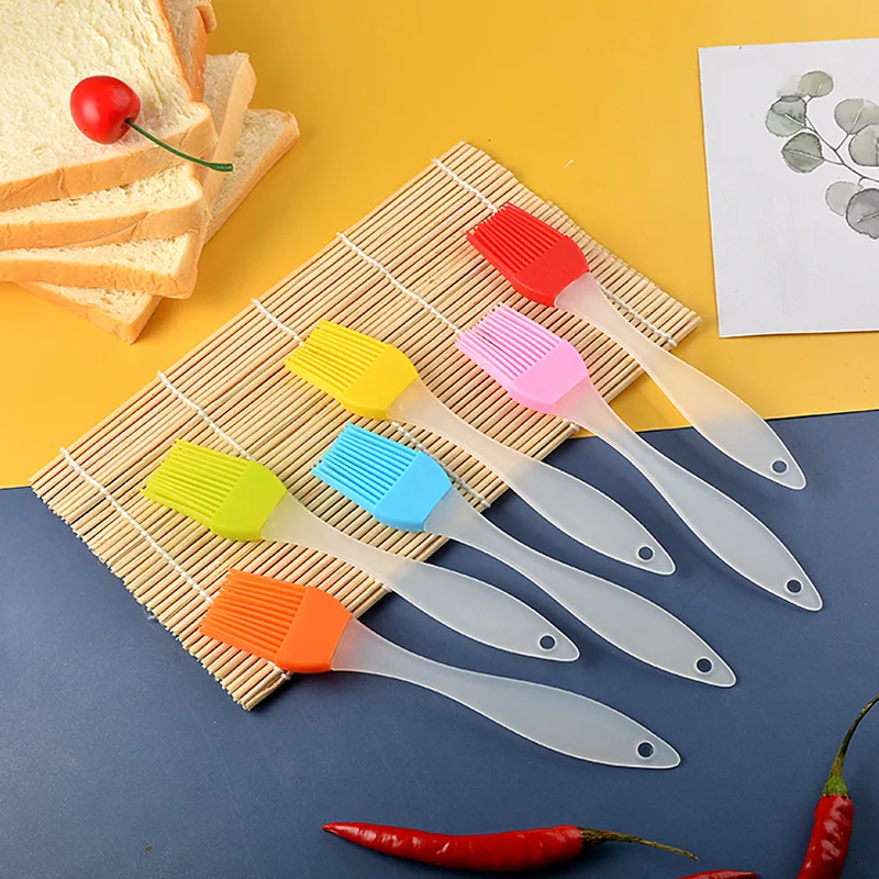 

Silicone Grill Brush Bread Chef Brush Pastry Oil Cooking Smear BBQ Brush Tool Seasoning Brush Baking Pan Oil Brush Kitchen Brush